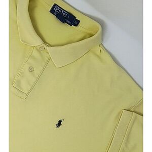 Polo Ralph Lauren Short Sleeve Polo Shirt Men's‎ Size XL Yellow EUC